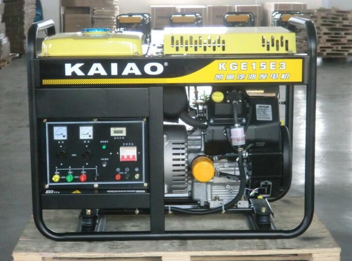 ডিজিটাল কন্ট্রোল প্যানেল সহ KGE15E3 16kva পোর্টেবল পেট্রোল পাওয়ার জেনারেটর